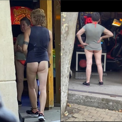 Retro tranyó és Jutka - Tibi okádék férfiseggel próbál szexizni a strandon