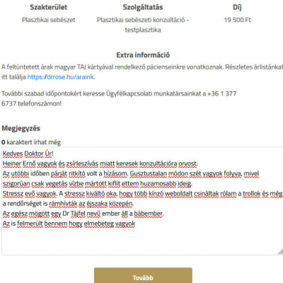 Heiner Ernő előjegyzése zsírleszívásra - trollkodás