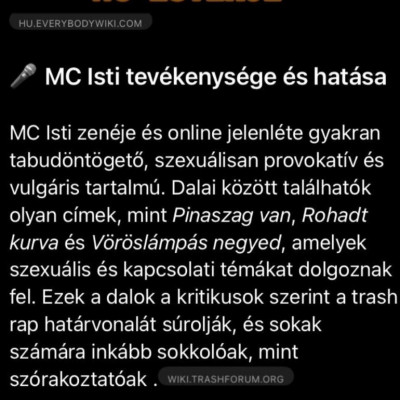 Az A.I. vèlemènye MC istiről