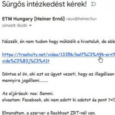 ernőke nárcisztikus szerelmes levele a rendőrségnek - TC hiszti (régebbi)