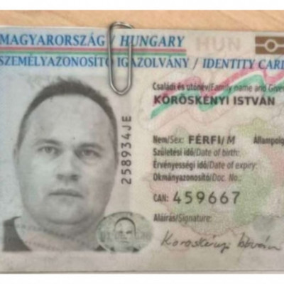 A miskolci disznò MC ISTI személyi igazolványa