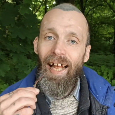 Bartos Möster egy faágat majszol ebédre
