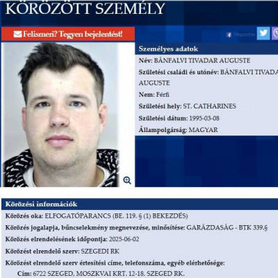Retardált proli Magyarfalvi körözési felhívása
