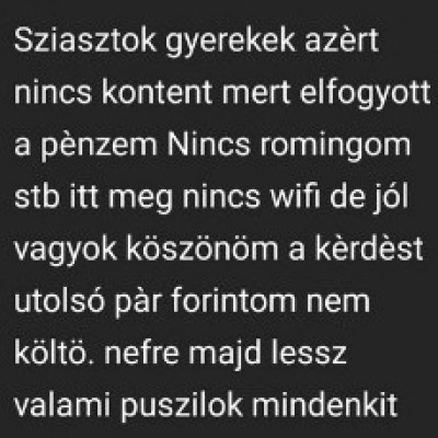 A jelenleg Németországban dolgozó Trutyi TikTokon közli, hogy le van égve, nincs nete, és ezért nincs tartalom