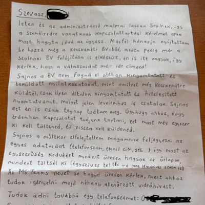 Pedo Sodi 2. Börtönlevele