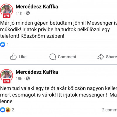Kaffka tetyò Fèszen koldulja a telefont