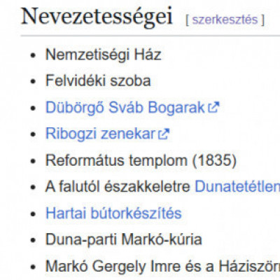 Harta JAJ DE ÉDES nevezetességei