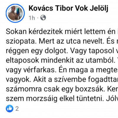 Macsò Fogatlan Tibi "sziopata" lett