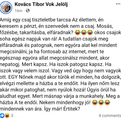 Macsò Fogatlan Tibi: legkomolyabb vergődèsek Facebookon