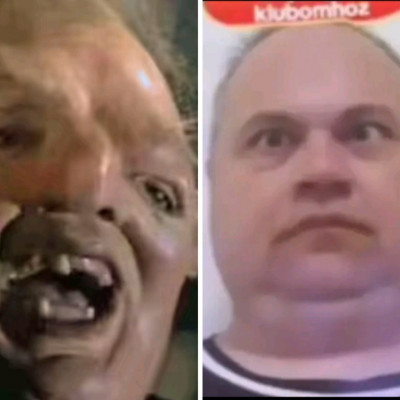 MC kancsal malac Horrorfilmbe illő retardàlt feje