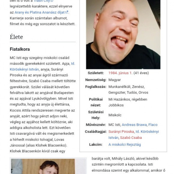 Kőrőskènyi Törtènelem a Trash Wikipèdiàn