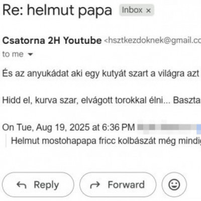Hájasbré torokelvágással és német rendőrséggel fenyeget egy "rajongói" e-mail miatt