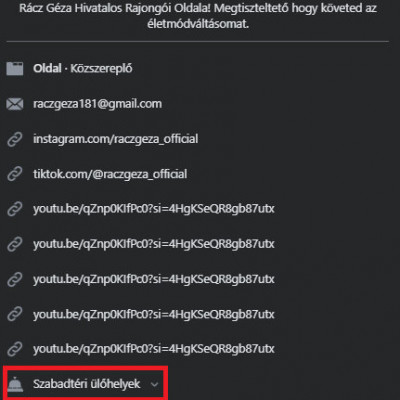 Rácz Géza, a prémium kategóriás szabadtéri ülőhely