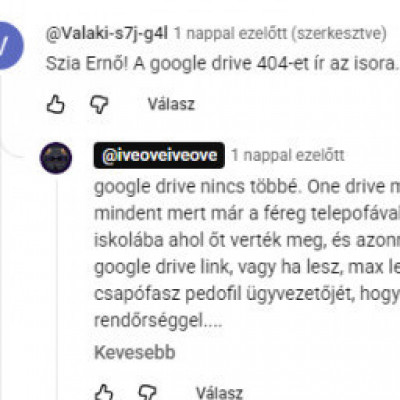 Ernőke gyilkosságra buzdít mert a trollok megszerezték a Google Drive-ból az email címét