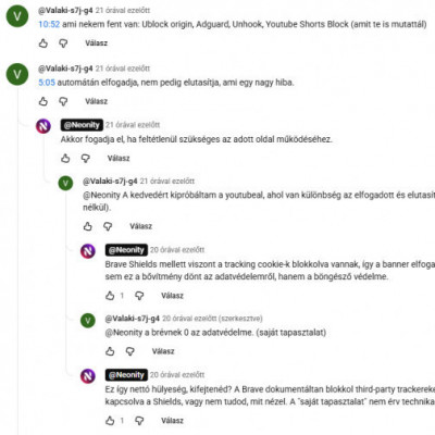 ernőke kamu fiókról gyűlölködik Neonity Brave-es videója alatt