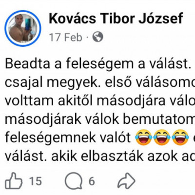 Fogatlan Tibi felesège beadta a válàst