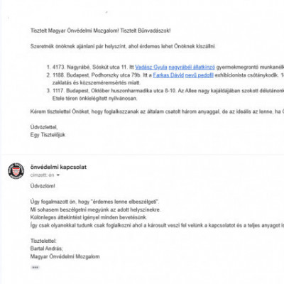 Az email, ami hozzájárulhatott a Bűnvadászok nagyrábéi akciójához és a Magyar Jelen cikkéhez...