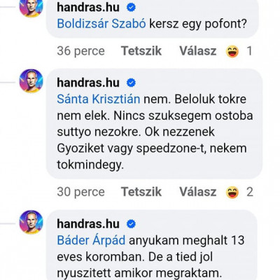 Idegbeteg/nárcisztikus/agyilag 10 éves H. András - komment ámokfutás gyűjtemény