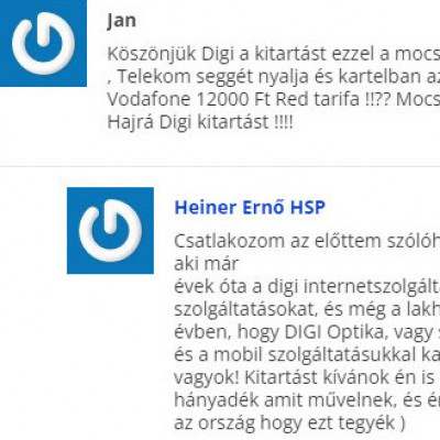 Heiner Ernő DIGI gyűlölködés