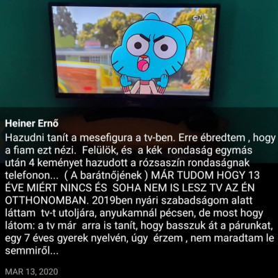 HSP Ernőke szidja a Gumball c. rajzfilmsorozatot