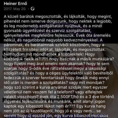 HSP posztban oltja szét a követőit, mert nem küldenek neki elég pénzt