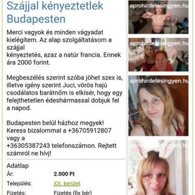 A tranyó szexhirdetései