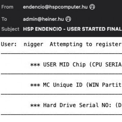 HájasBré Imbecilo aktiválási email (admin oldal)