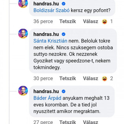 Idegbeteg/nárcisztikus/agyilag 10 éves H. András - komment ámokfutás gyűjtemény