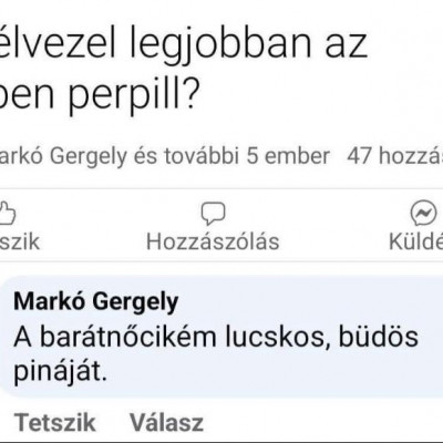 Markó (tróger) Gergely élvezi az élet apró örömeit