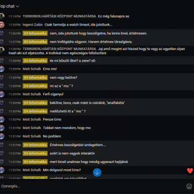 HájasBré chat a live alatt [Egy átlagos szombat este. Egy átlagos élőadás. De mi az átlagos? Kiderül... [LIVE] 2024.03.16]