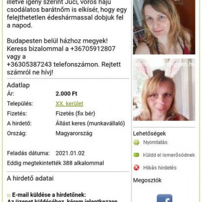 A tranyó szexhirdetései