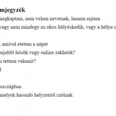 Bariadd igénytelen, önsajnáltatós, 11 oldalas 