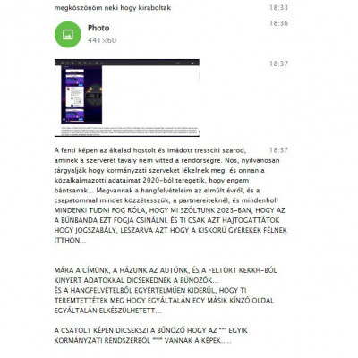 Fenyegető email a Rackhost számára 2Háj által