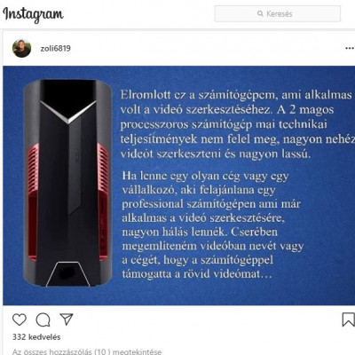 Alkesz Elek Zoli PC-re koldul - 2020 május 13.