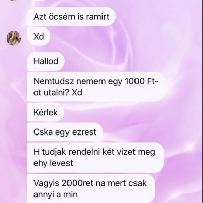 Mayer Laura 1000-2000 Forintokat koldul