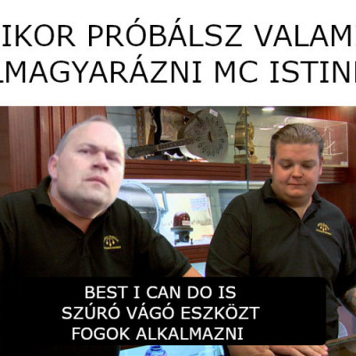 MC Isti szúró vágóeszközt fog alkalmazni