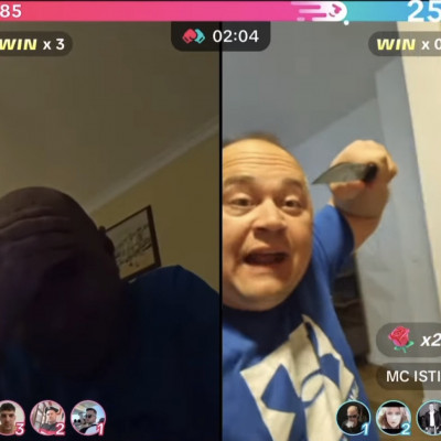 A kancsal Mc Isti kést rànt tik tok live közben