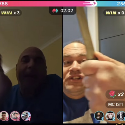 A kancsal Mc Isti kést rànt tik tok live közben