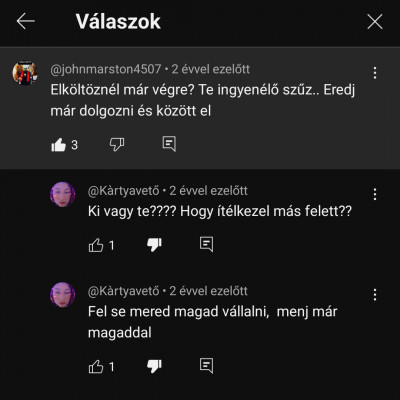 Vera bevédi Markó Gergőt Gergő egyik videojának kommentszekciójában