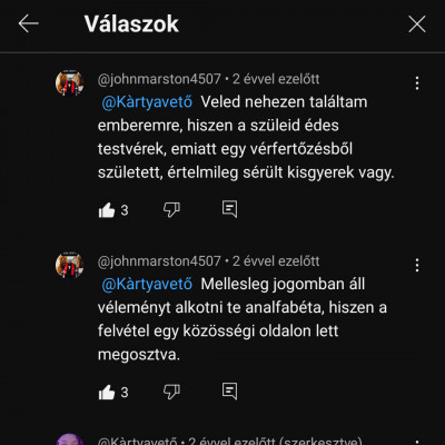Vera bevédi Markó Gergőt Gergő egyik videojának kommentszekciójában