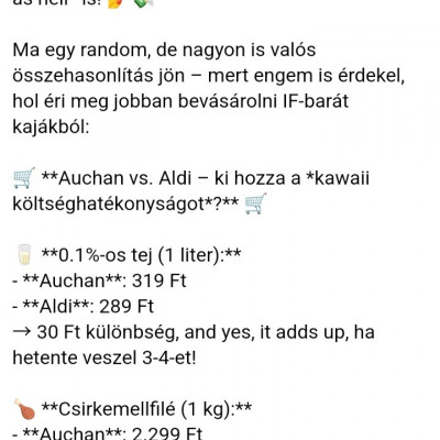 Yaboku újabb árulása, avagy Auchan helyett Aldi??