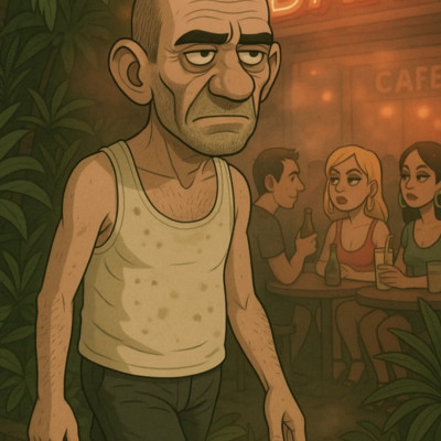 Sztív a Tájföldi koldus élete összefoglalva Karikatúrában