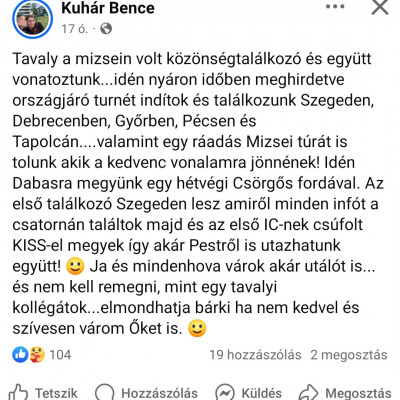 Koldus Kufár is meghirdeti a saját országjárását Outdoor Atkaszáj után