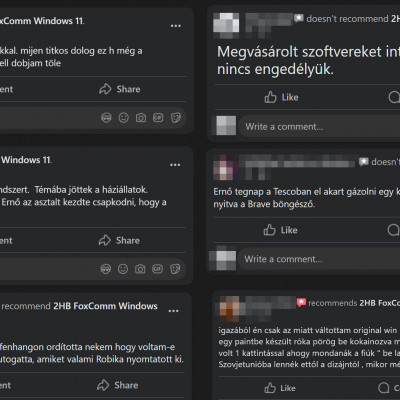 Zseniális troll értékelések kókány ernőke foskom-os facebook oldalán