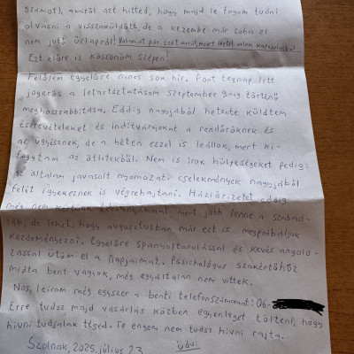 Pedo Sodi 3. börtönlevele