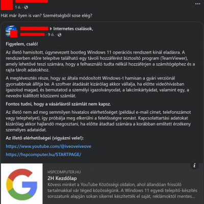 Egyre terjed Hájasbré jó hírneve - 'Internetes csalások' poszt Hájasról