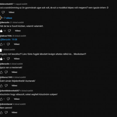 Alkeszinfó-1 Zolibá láncfűrésszel lábat levágós gyűlölködése a moslékfőző videója alatt