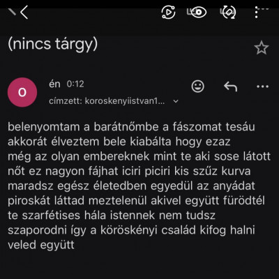 Egy kellemesen aberràlt email-ezès Köröskényi Istvánnal