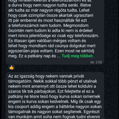Sztív Lèdibojmester Leak-elt privàt üzenetei