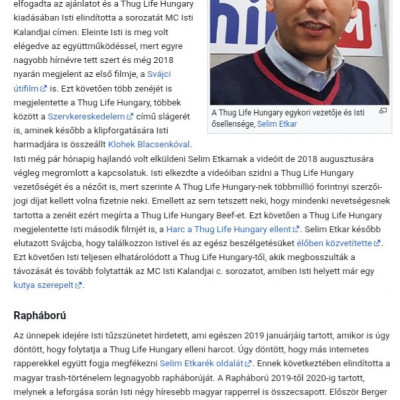 Kőrőskènyi Törtènelem a Trash Wikipèdiàn
